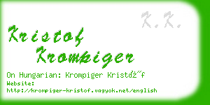 kristof krompiger business card